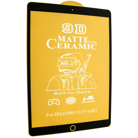 Гнучке скло Ceramic MATT для  iPad Pro/Air 3 10.5"  матове з чорною рамкою (м`яка упаковка)-0